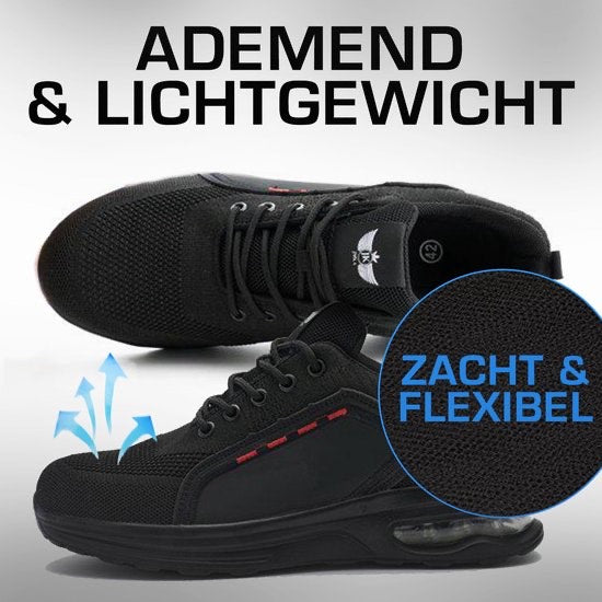 Werkschoenen- Antislip veiligheidsschoenen- SB JMKA WorkSneaker Black