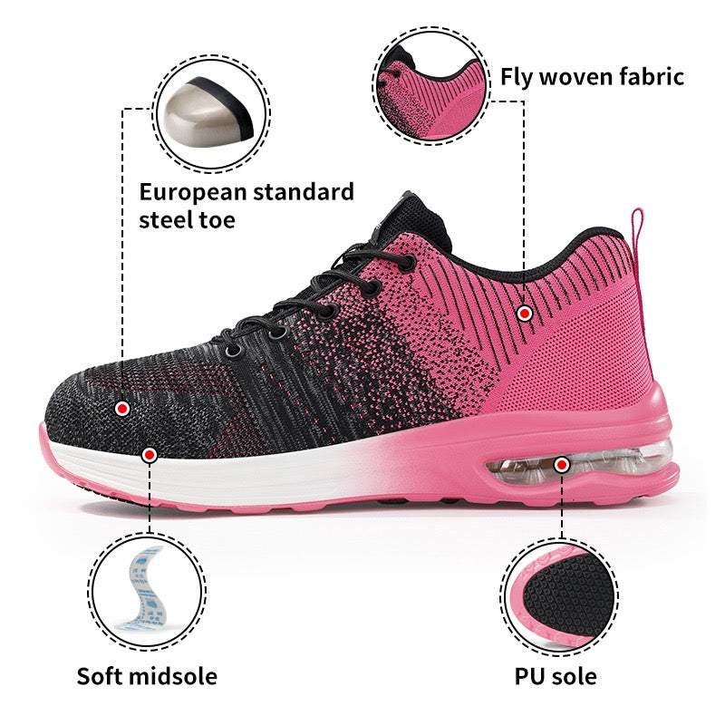 SUADEX Veiligheidsschoenen Dames En Heren - Lichtgewicht Werkschoenen Met Stalen Teen En Slip-Resistent