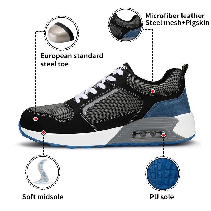 Veiligheidsschoenen- Werkschoenen- Stalenneus- JMKA WorkMove 500 SB – BlueEdge