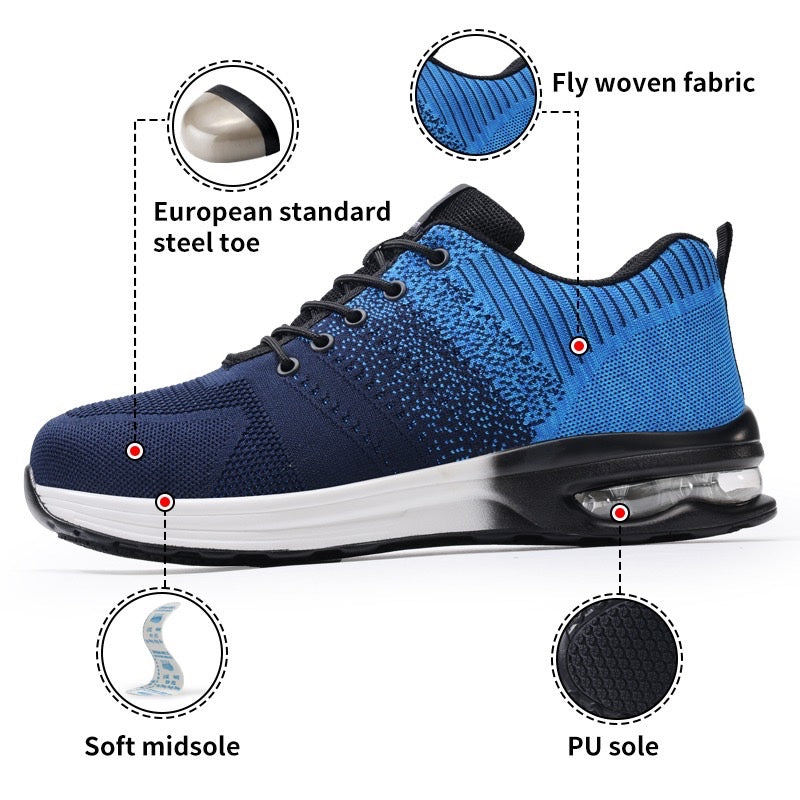 Veiligheidsschoenen- Werkschoenen- stalenneus- Antislip- Waterdicht- JMKA WorkSneaker 5100 Blue